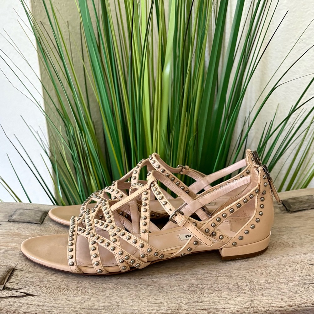 Miu Miu Studded Sandals